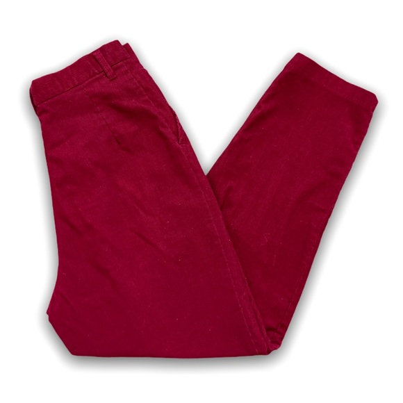 Vintage Chic Corduroy Trouser Pants in Red - Picture 6 of 7